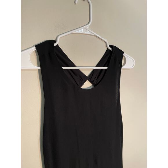 Armani Collezioni Black Silk Backless Midi Knee Length Dress - Picture 3 of 14